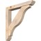 Ekena Millwork Funston Slat Smooth Bracket w/ Offset Brace, Douglas Fir, 5 1/2"W x 36"D x 36"H BKT0604X36X36FST06SDF - alternate 1